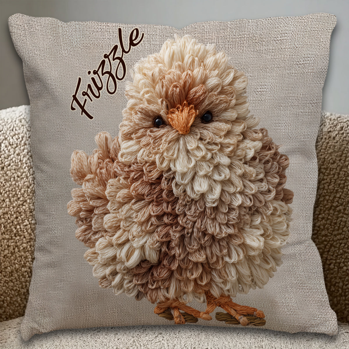Coussin décoratif personnalisé « Love Chicken »