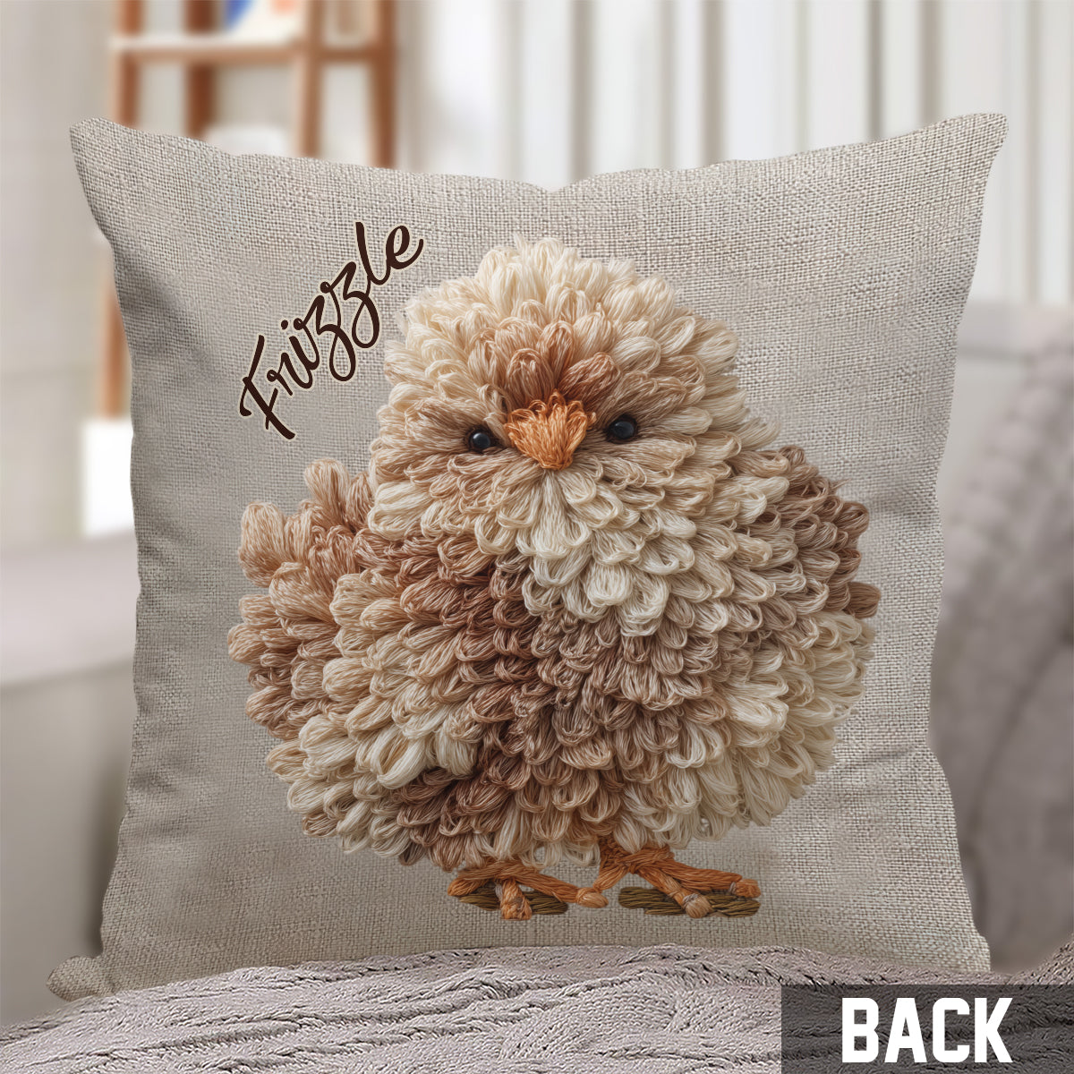 Coussin décoratif personnalisé « Love Chicken »