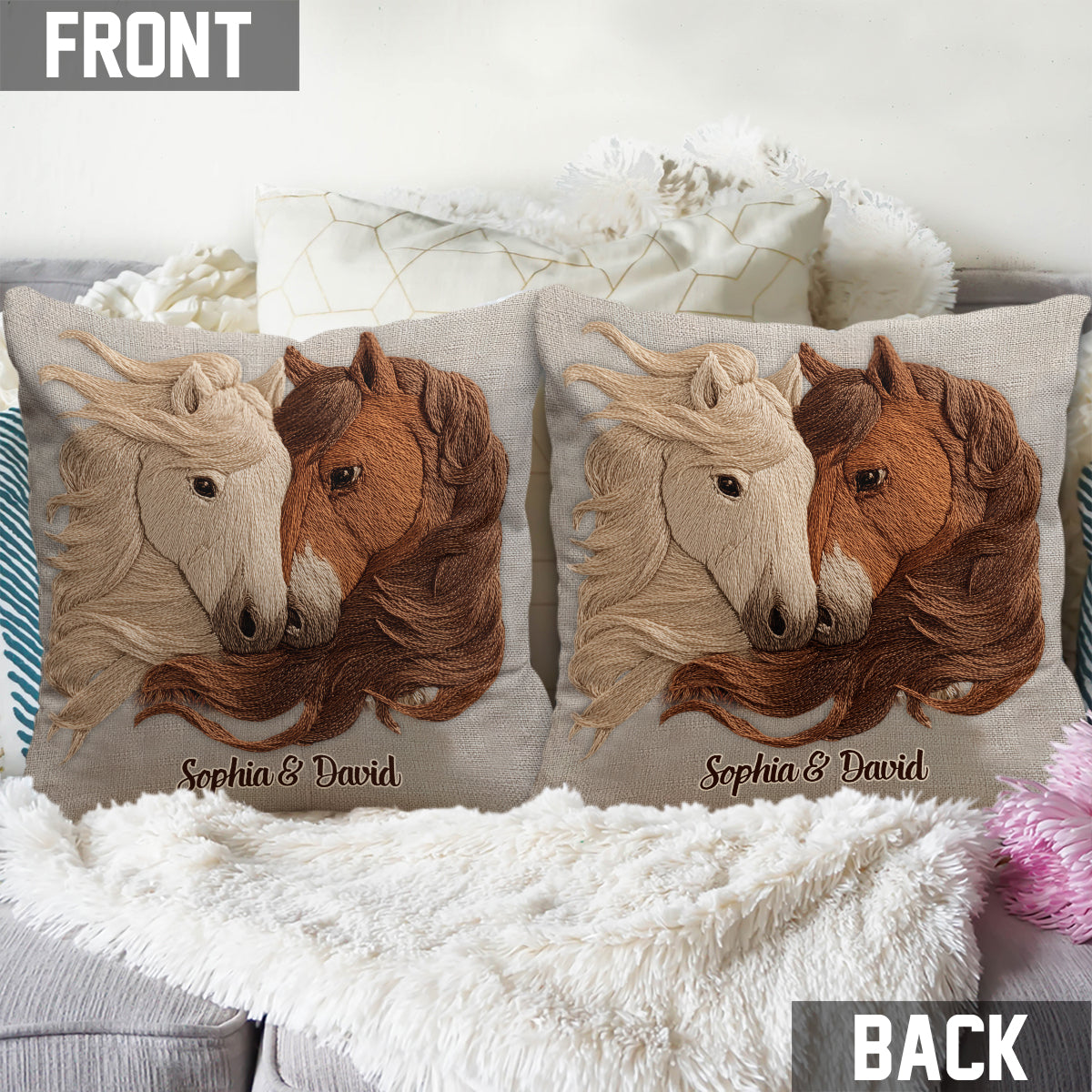 You & Me - Personalized Couple Throw Pillow