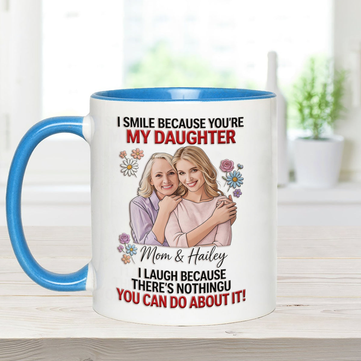 Daughter Gift Idea - Personalized Daughter Set Accent Mug with Acrylic Stirrers