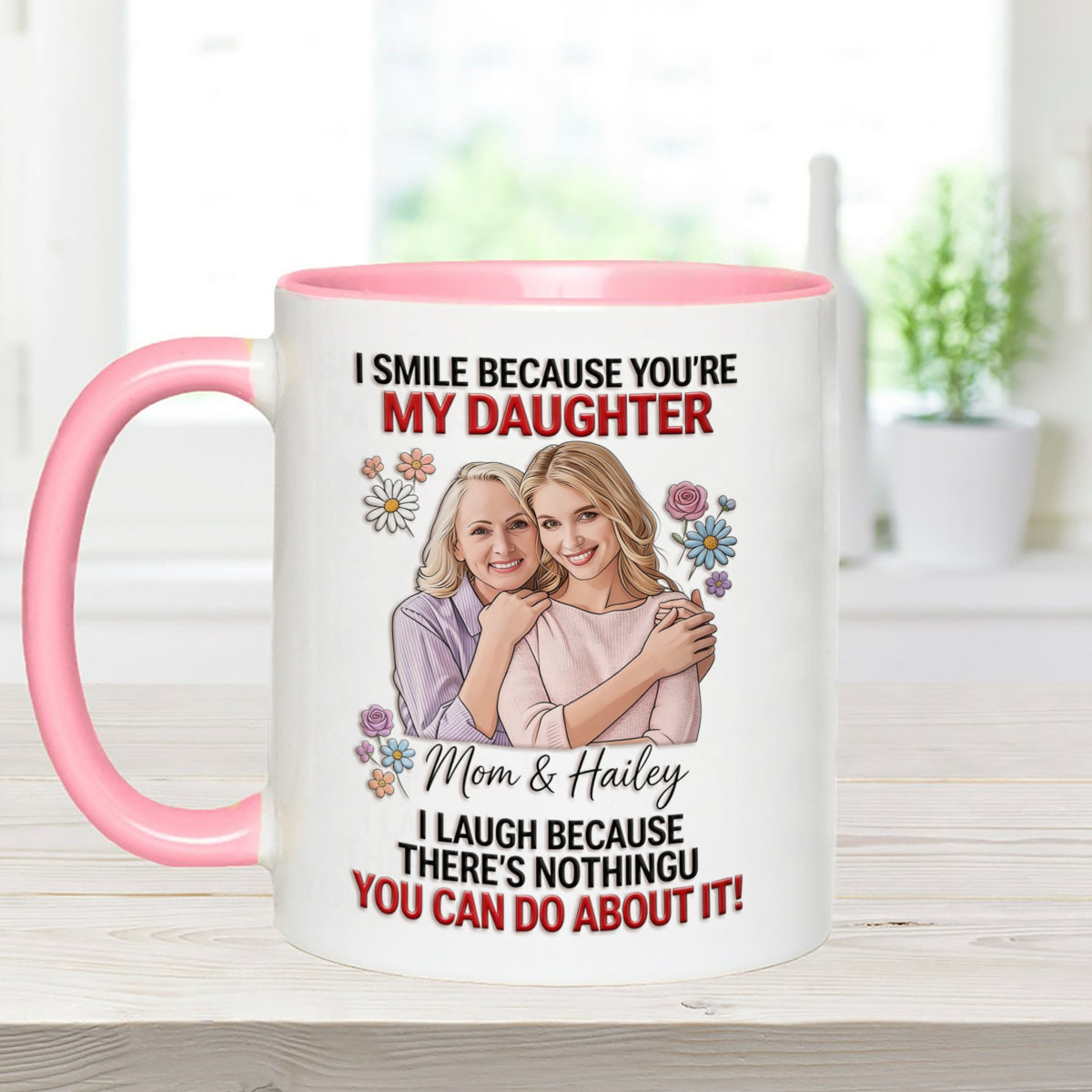 Daughter Gift Idea - Personalized Daughter Set Accent Mug with Acrylic Stirrers