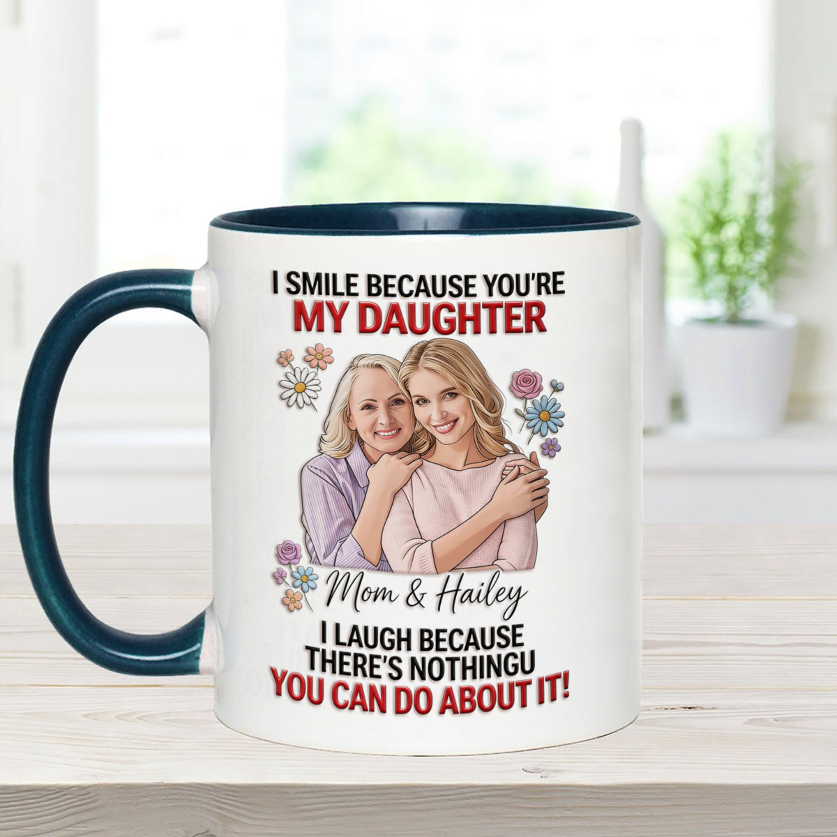 Daughter Gift Idea - Personalized Daughter Set Accent Mug with Acrylic Stirrers