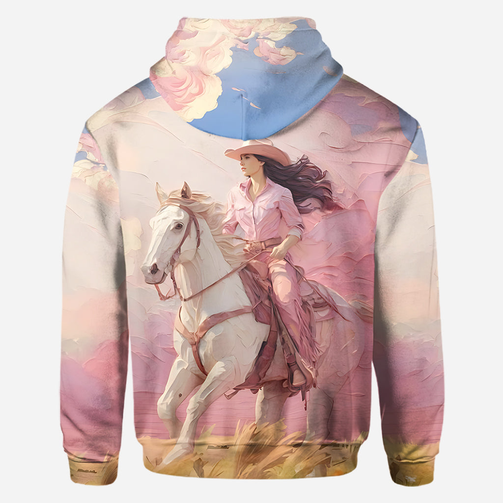 T-shirt personnalisé « Cowgirl rose »