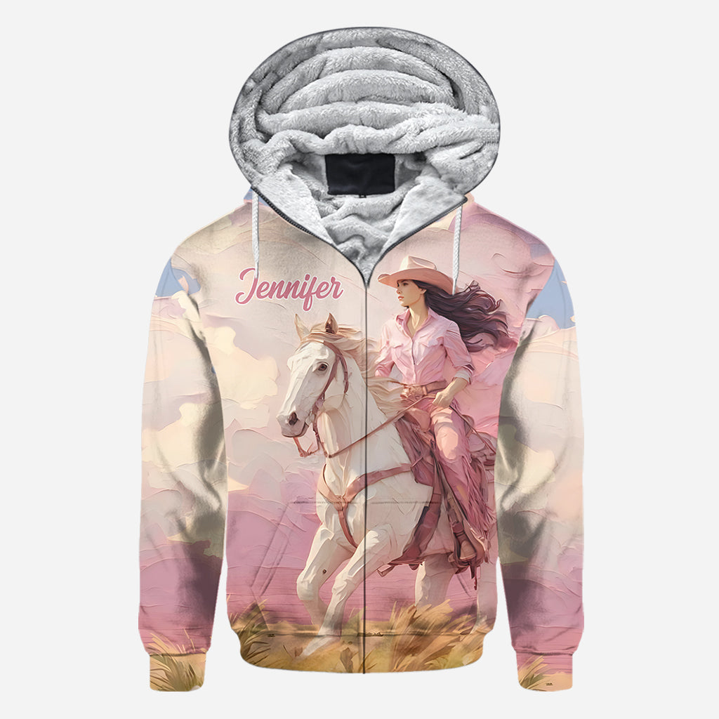 T-shirt personnalisé « Cowgirl rose »