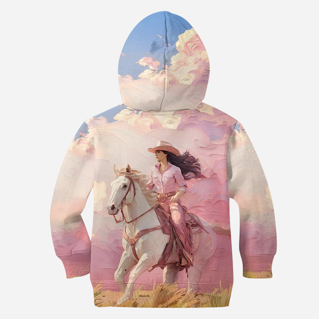 T-shirt personnalisé « Cowgirl rose »