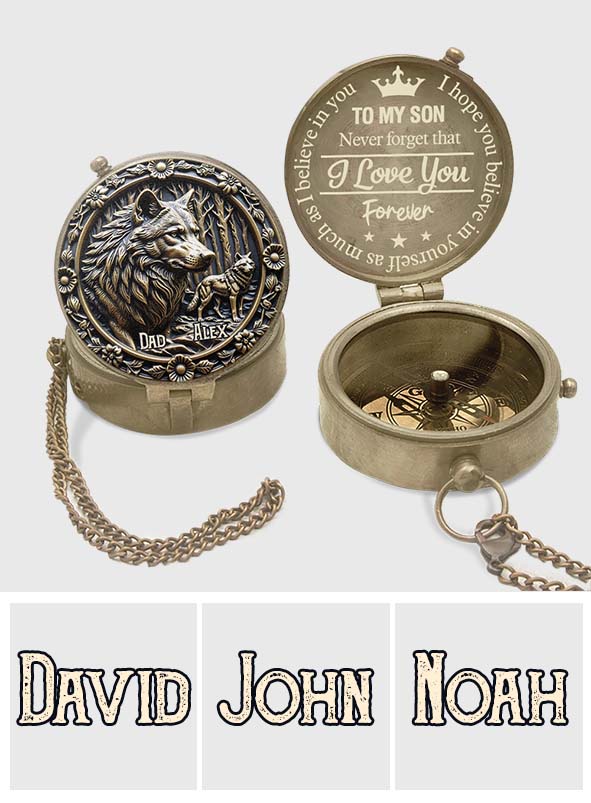 To My Son I Love You Forever - Personalized Father Compass