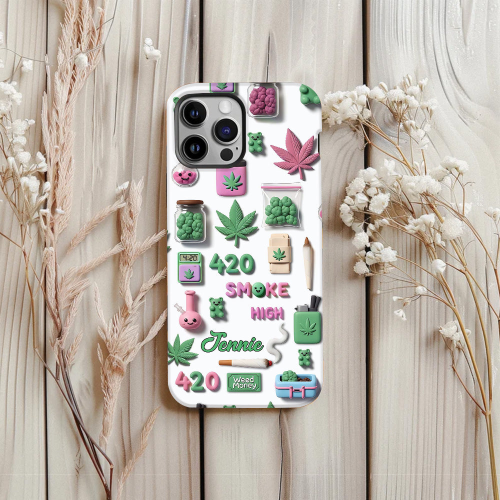 Stoner Chic – Personalisierte Handyhülle mit Weed-Motiv