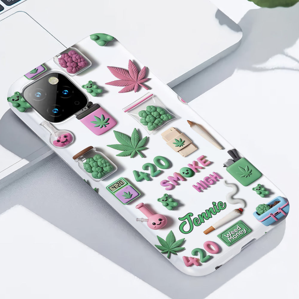 Stoner Chic – Personalisierte Handyhülle mit Weed-Motiv