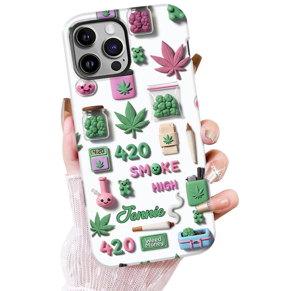 Stoner Chic – Personalisierte Handyhülle mit Weed-Motiv