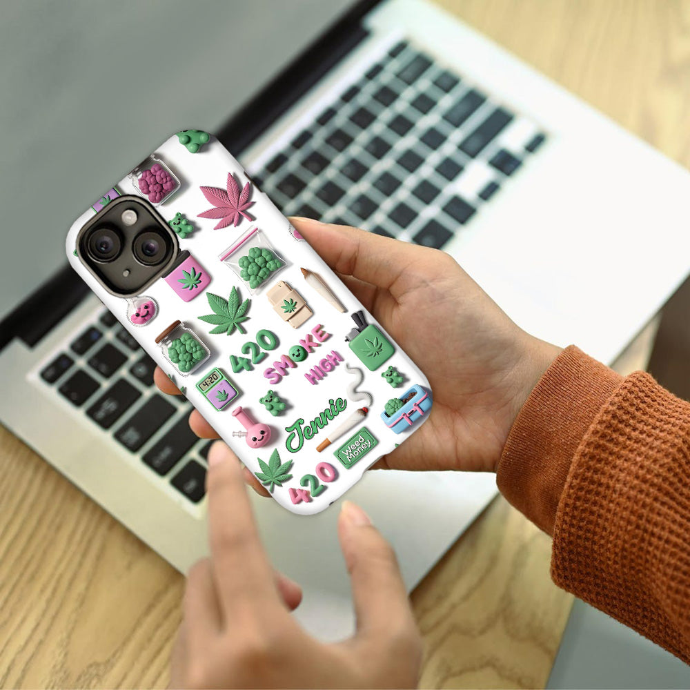 Stoner Chic – Personalisierte Handyhülle mit Weed-Motiv