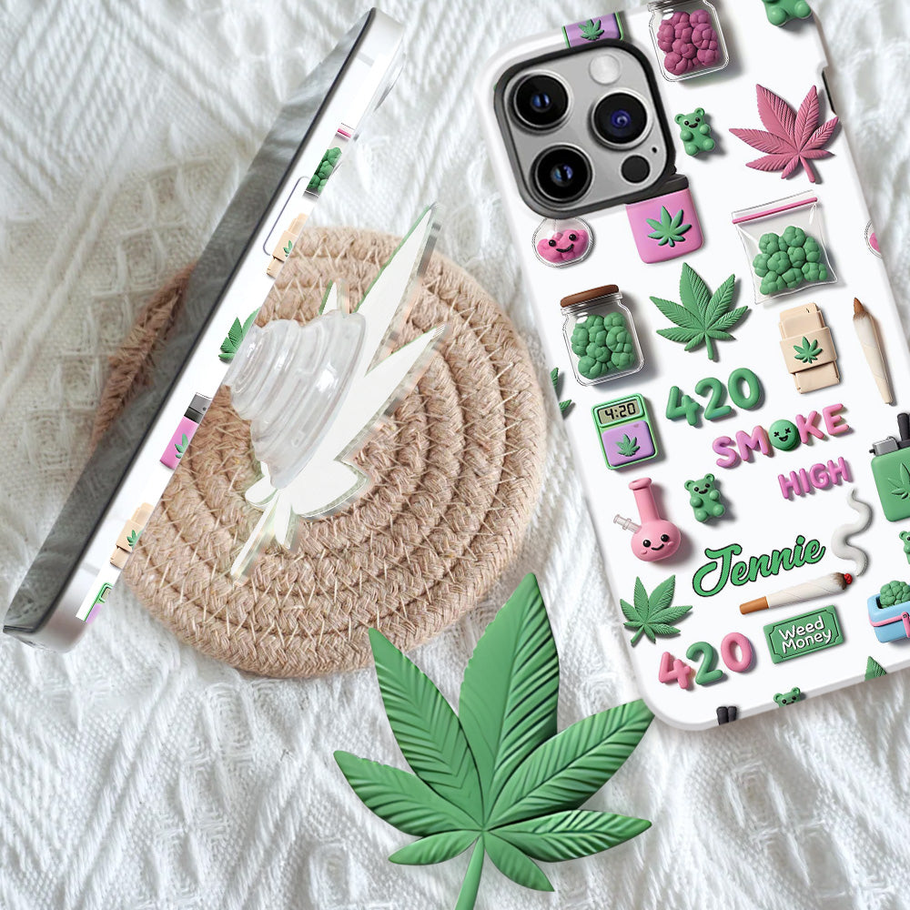Stoner Chic – Personalisierte Handyhülle mit Weed-Motiv