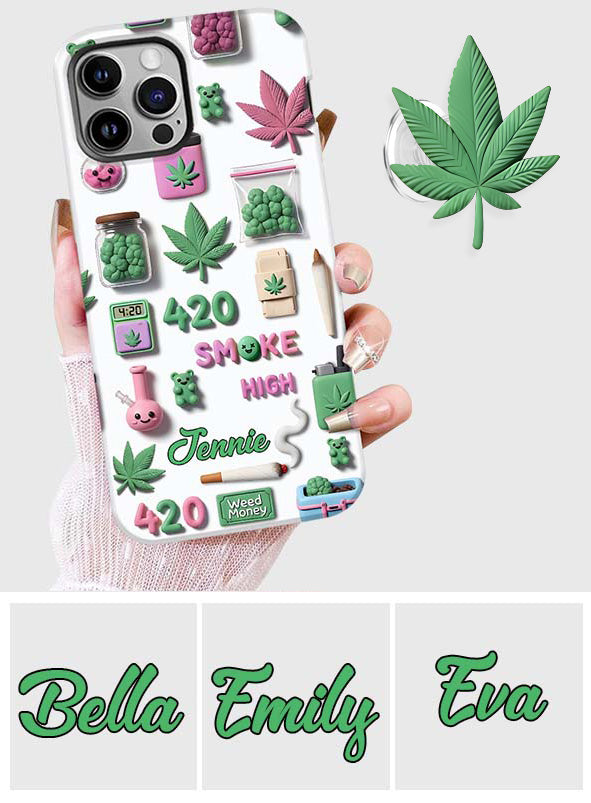 Stoner Chic – Personalisierte Handyhülle mit Weed-Motiv
