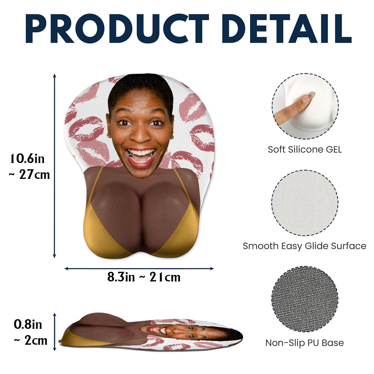 Custom Face Funny & Naughty - Personalized Couple 3D Mouse Pad