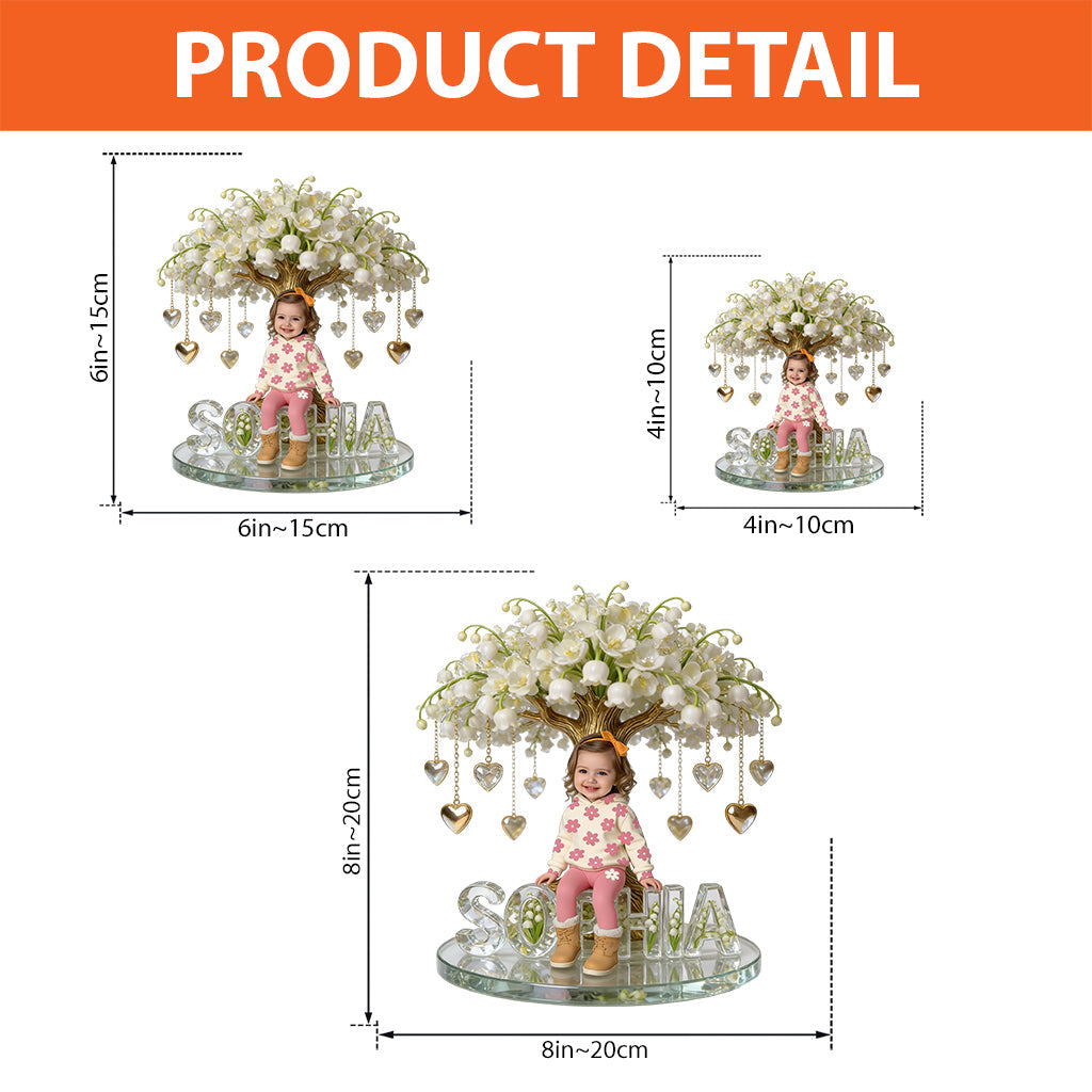 Custom Any Photo & Birthmonth Flower - Personalized Kid Custom Shaped Acrylic Plaque