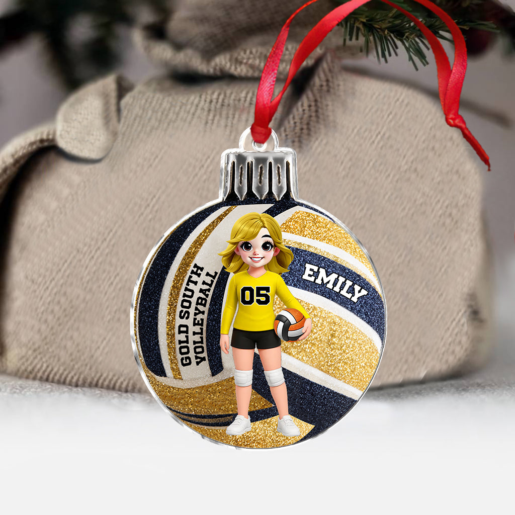 Love Volleyball - Personalized Volleyball Ornament