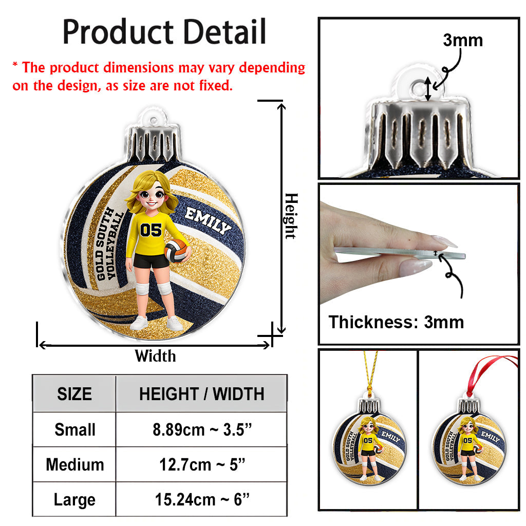 Love Volleyball - Personalized Volleyball Ornament