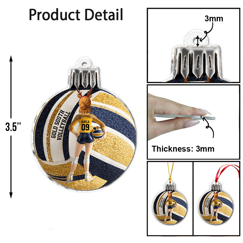 Love Volleyball - Personalized Volleyball Ornament