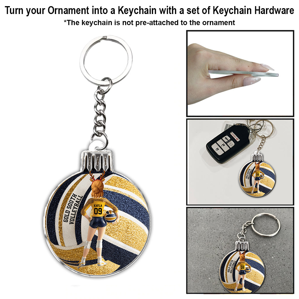 Love Volleyball - Personalized Volleyball Ornament