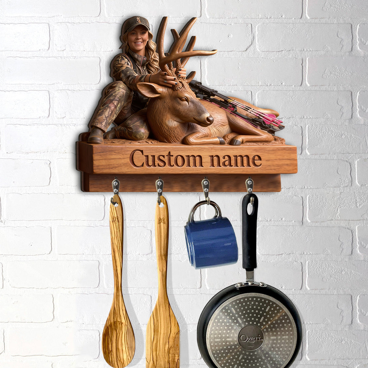Love Hunting - Personalized Hunting Custom Shaped Hanging Rack