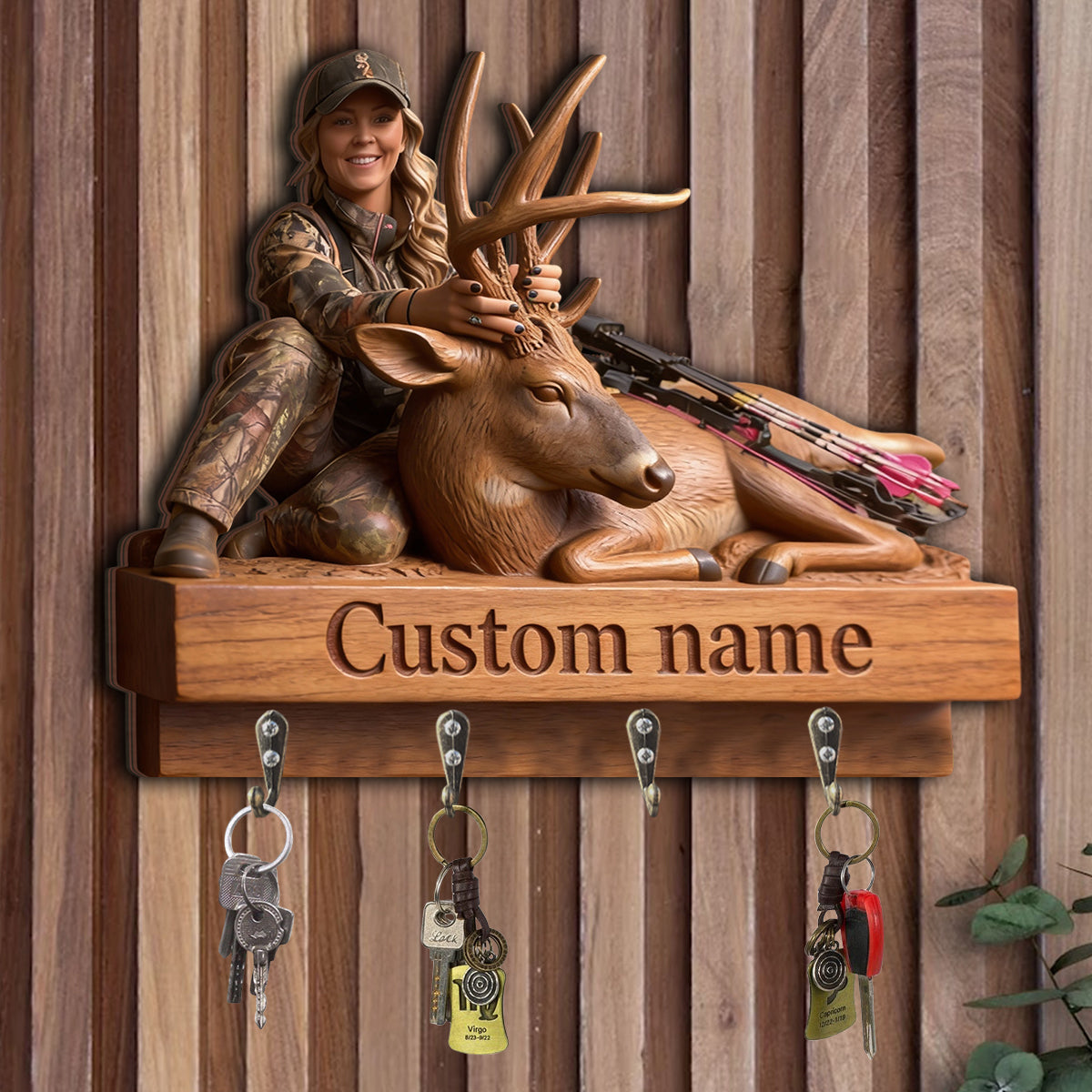 Love Hunting - Personalized Hunting Custom Shaped Hanging Rack