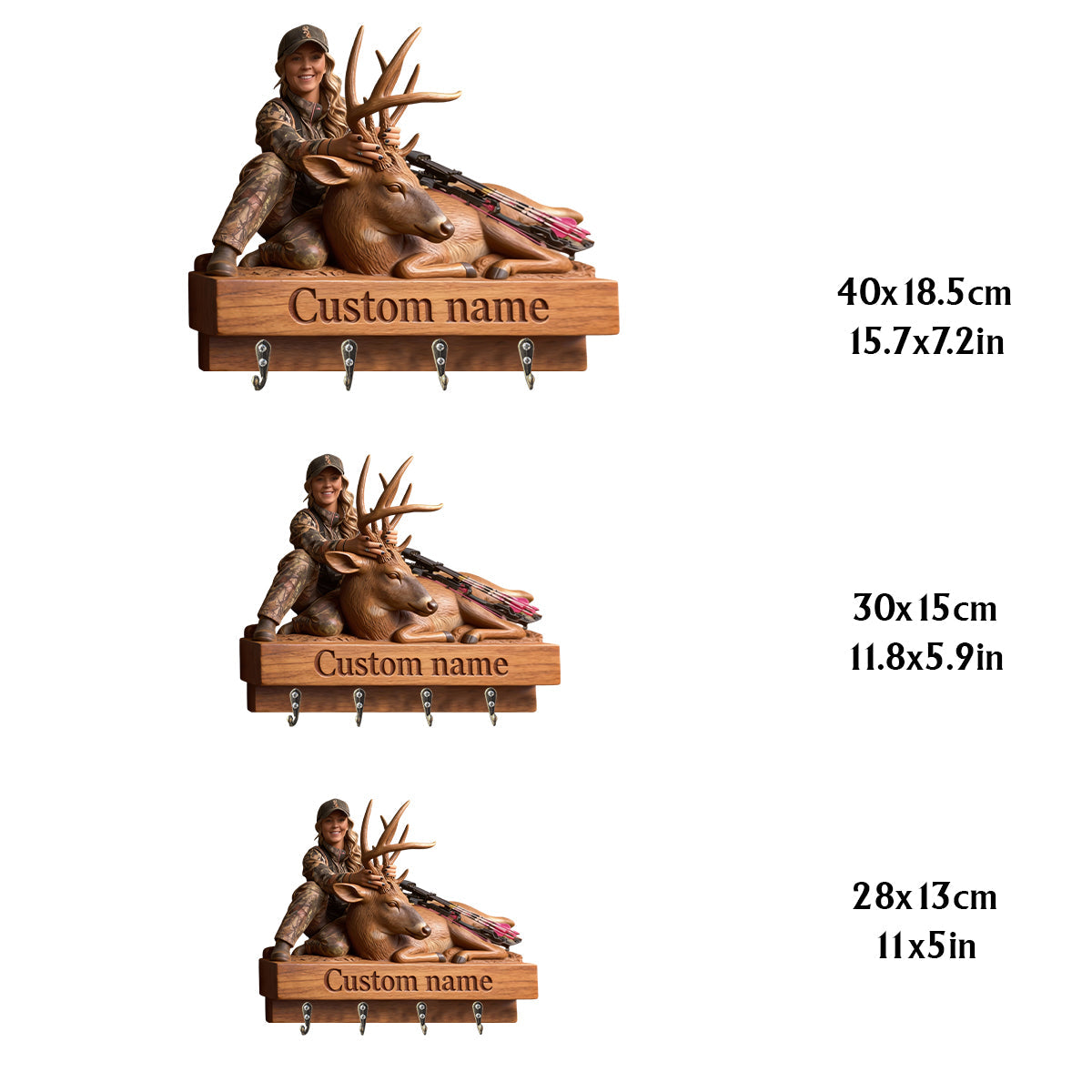 Love Hunting - Personalized Hunting Custom Shaped Hanging Rack