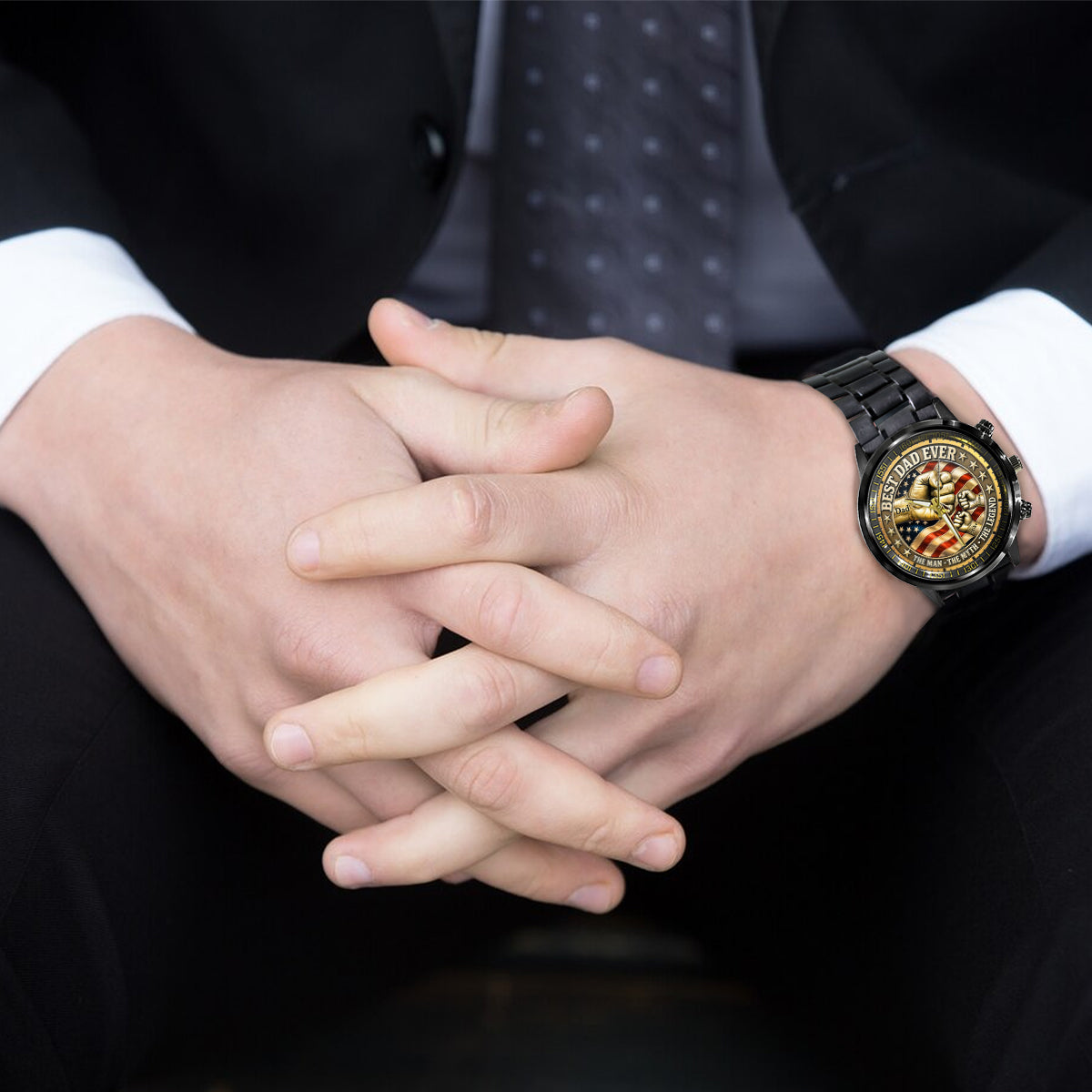 Best Dad Ever - Personalized Father Hand Watch