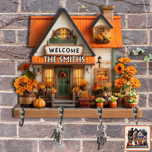 Happy Family - Personalized Family Custom Shaped Key Rack