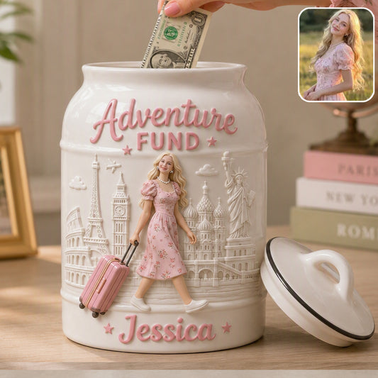 Travelling Saving Jar - Personalized Travelling Jar