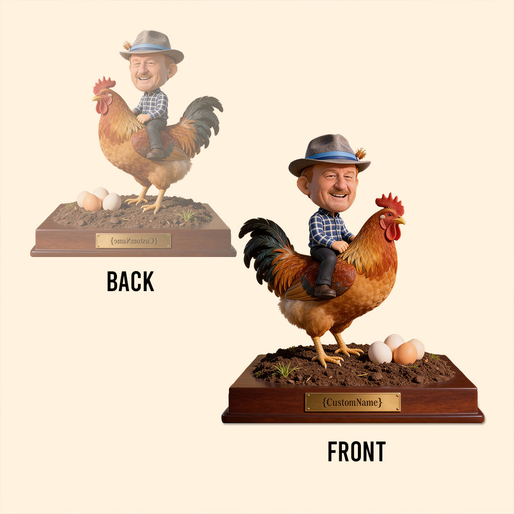 Geschenkidee für Landwirte, Hühnerliebhaber und alle, die das Landleben lieben – personalisierte Acrylplakette in Hühnerform