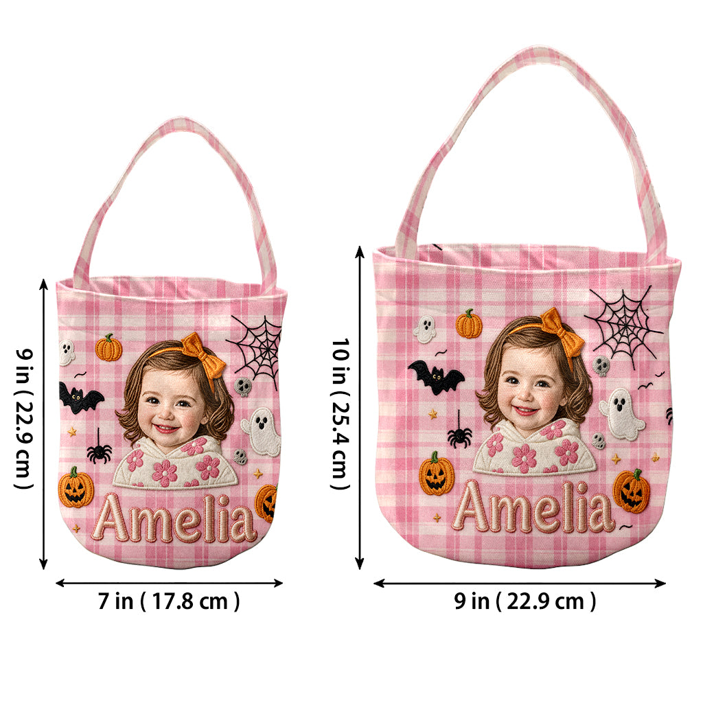 Halloween Trick-or-Treat - Personalized Kid Canvas Bucket Bag