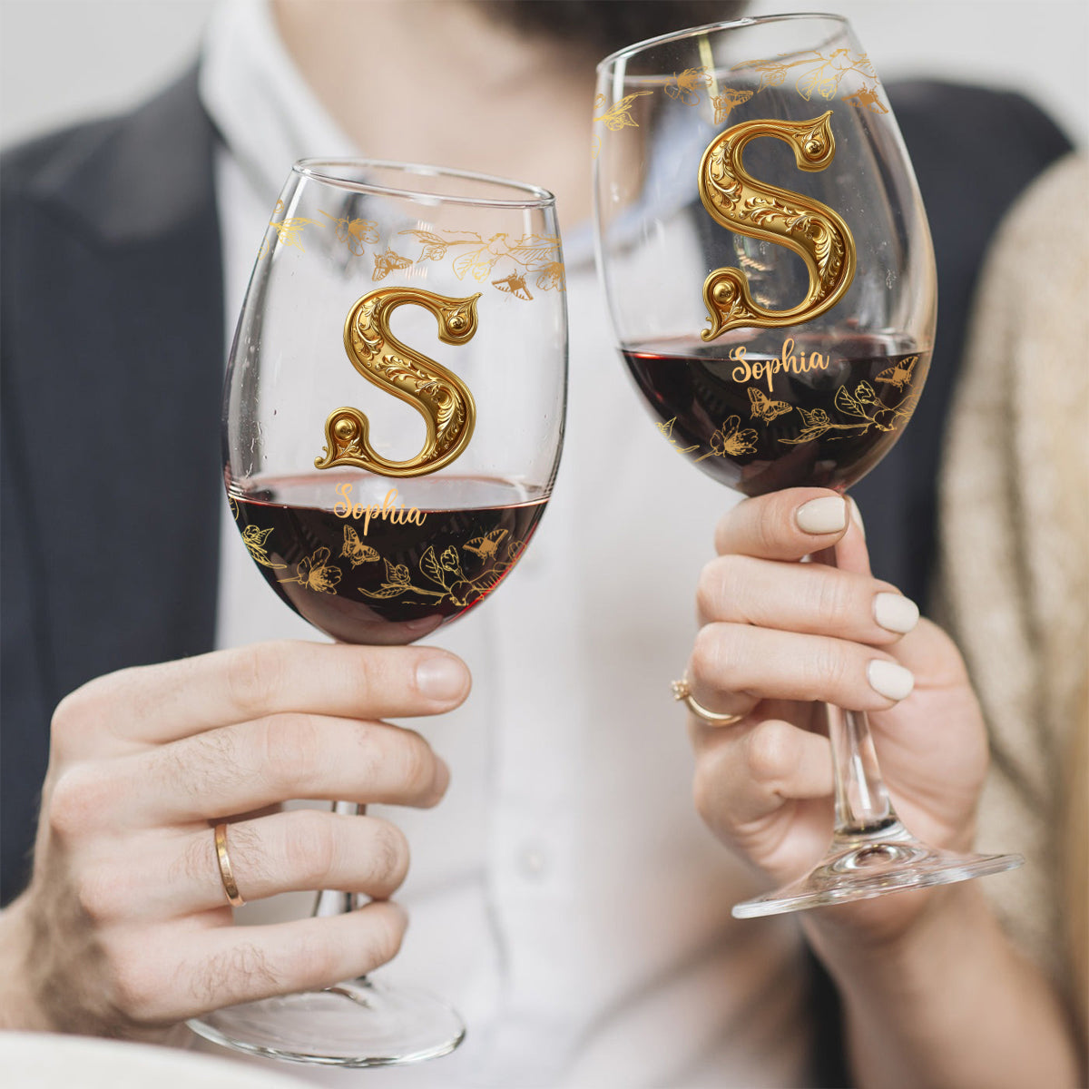 Besties Forever - Personalized Bestie Wine Glass With Long Stem