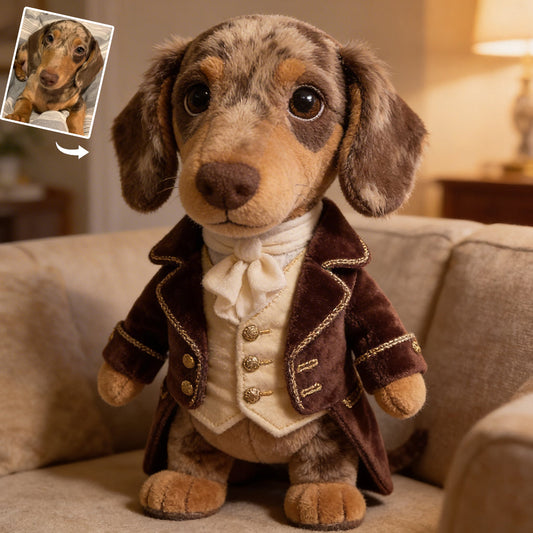 Renaissance Royal Pet Dog Cat Custom Photo - Personalized Dog Premium Faux Fur Pillow