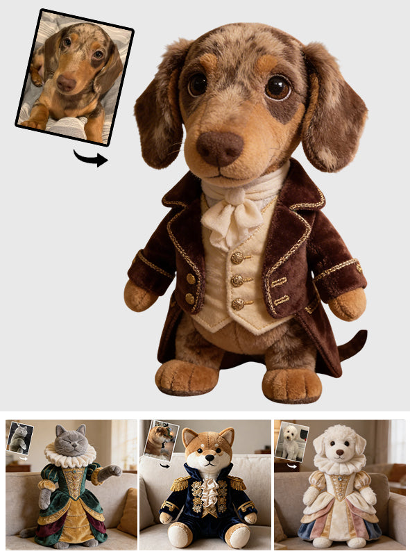 Renaissance Royal Haustier-Kissen mit individuellem Hunde- oder Katzenfoto - Personalisiertes Premium-Kunstfellkissen für Hunde