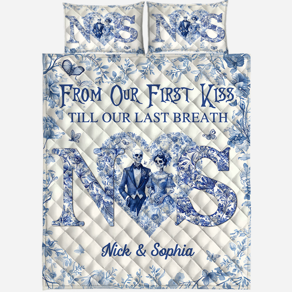 Till Death Do Us Part - Personalized Couple Quilt Set