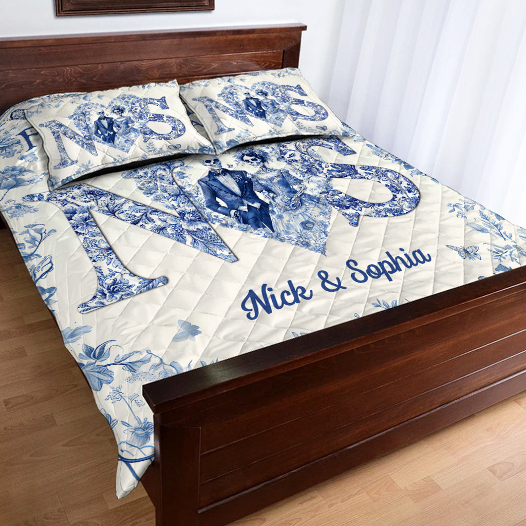 Till Death Do Us Part - Personalized Couple Quilt Set