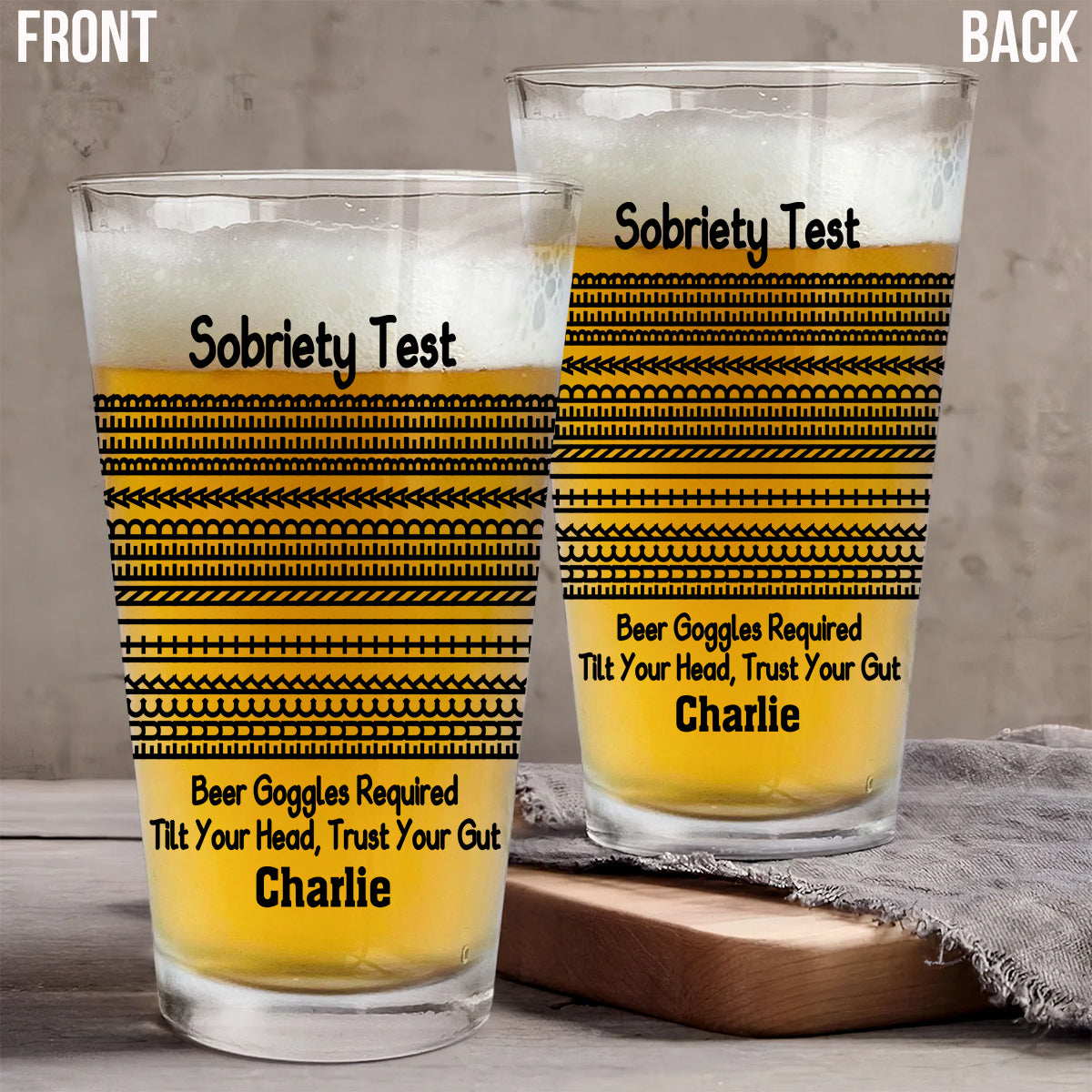 Biernüchternheitstest – Personalisiertes Bierglas