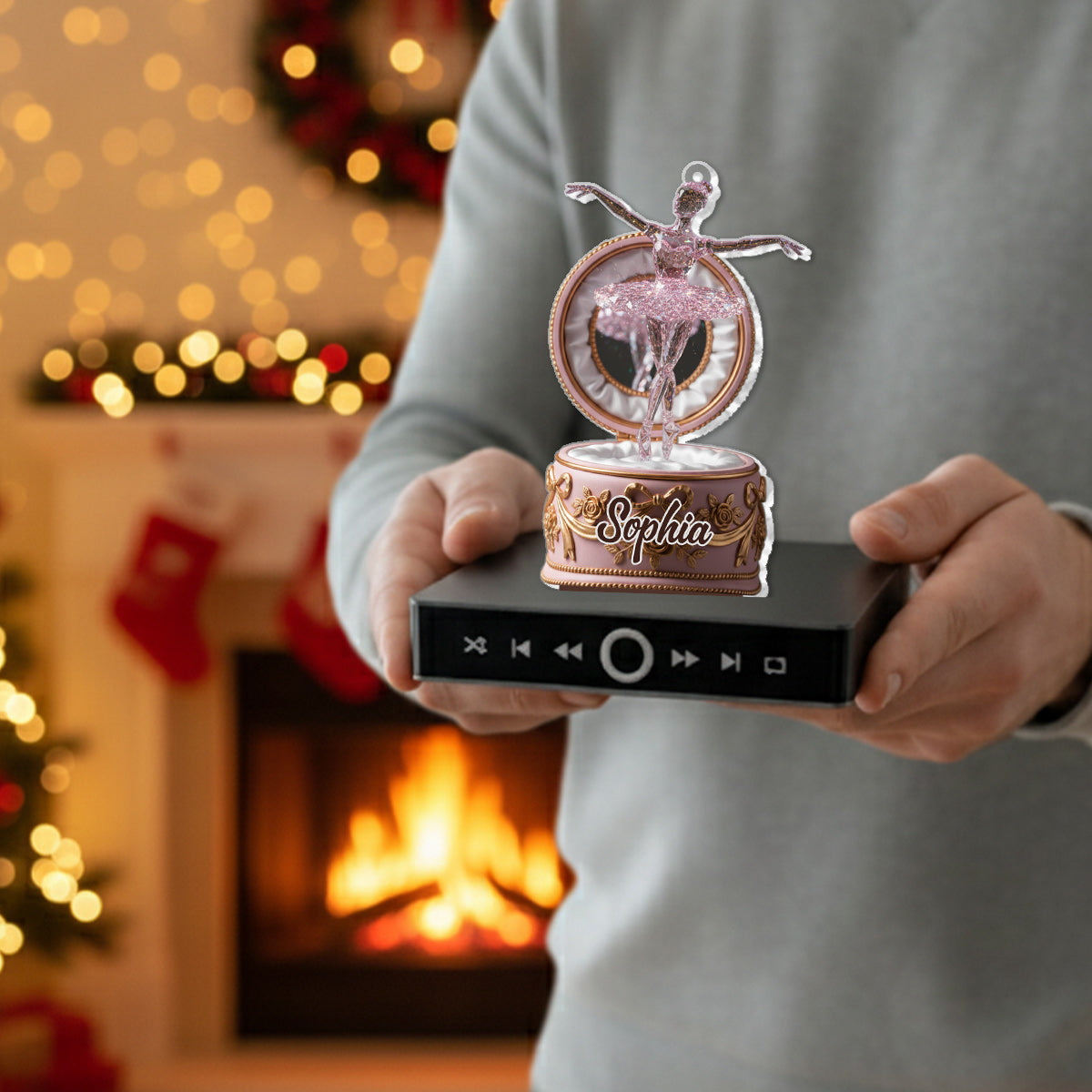 Beautifull Ballerina - Personalized Ballet Music Ornament