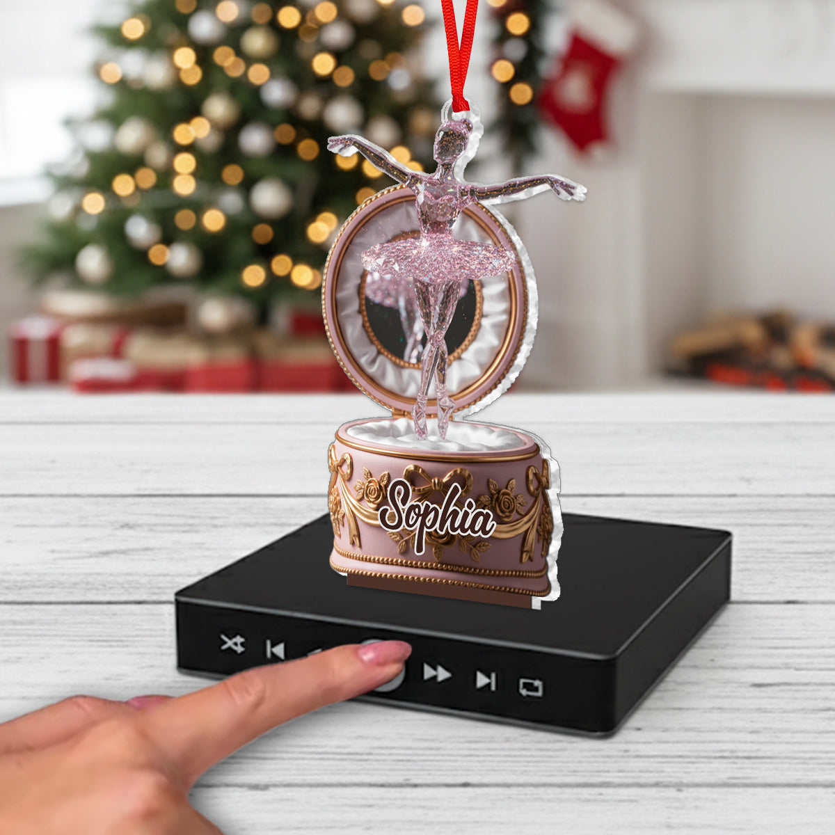 Beautifull Ballerina - Personalized Ballet Music Ornament