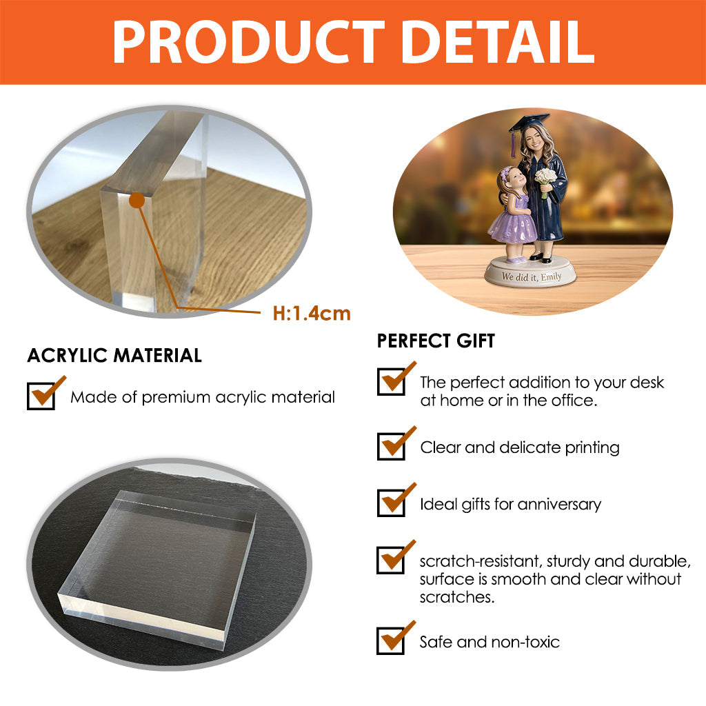 Any Photo Proud Of Yourself - Personalized Graduation Custom Shaped Acrylic Plaque