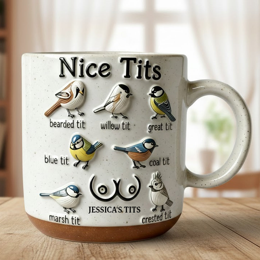 Nice Tits - Personalized Couple Printed Pottery Mug
