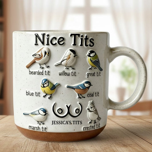 Nice Tits - Personalized Couple Printed Pottery Mug