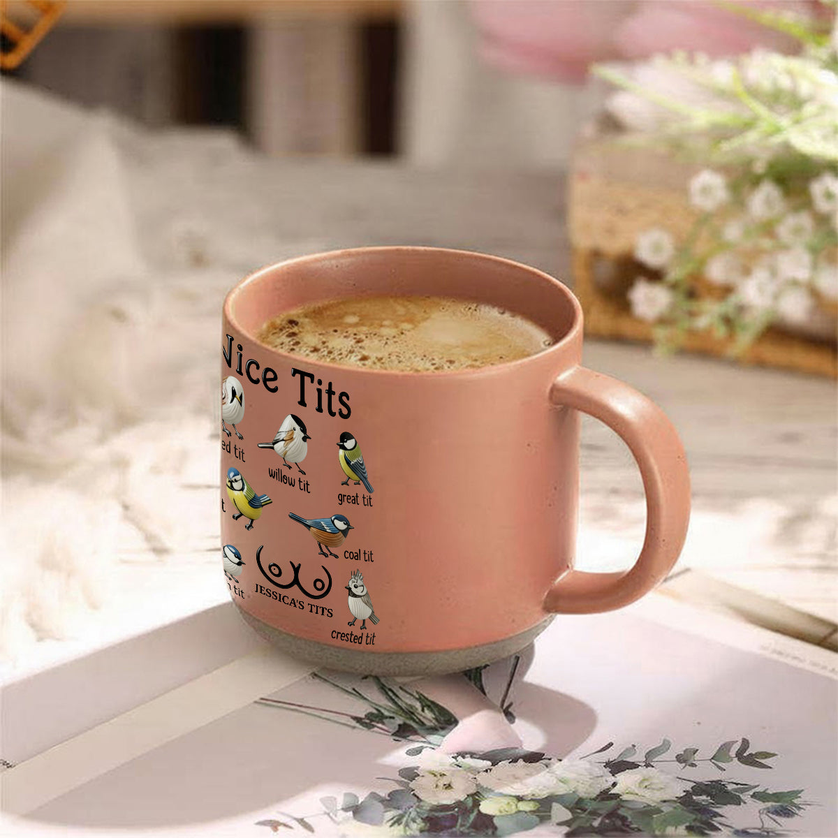 Nice Tits - Personalized Couple Printed Pottery Mug
