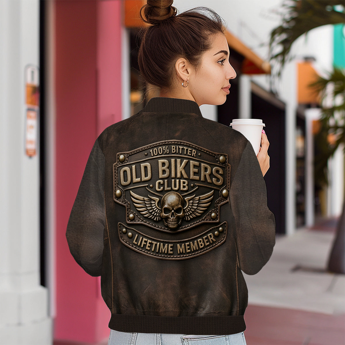 Old Biker Club - Personalized Biker Bomber Jacket