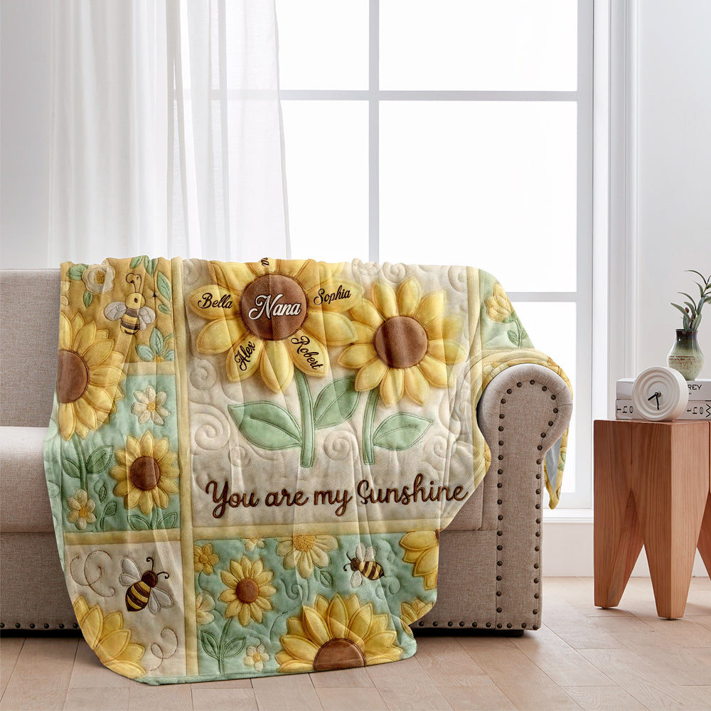 You Are My Sunshine - Personalized Grandma Blanket