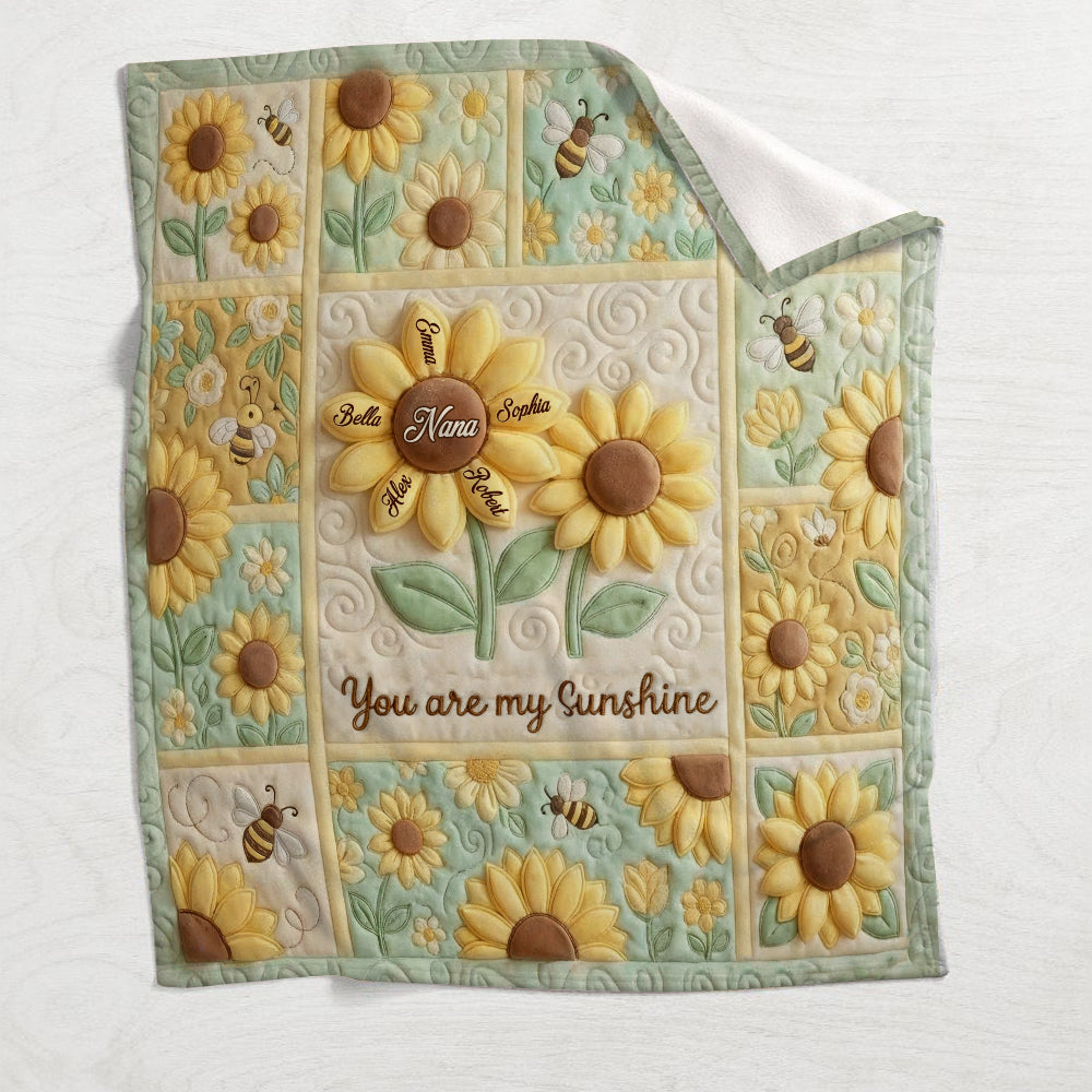 You Are My Sunshine - Personalized Grandma Blanket