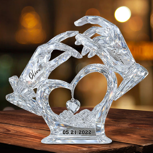 Anniversary Gifts - Personalized Couple Custom Shaped Acrylic Plaque