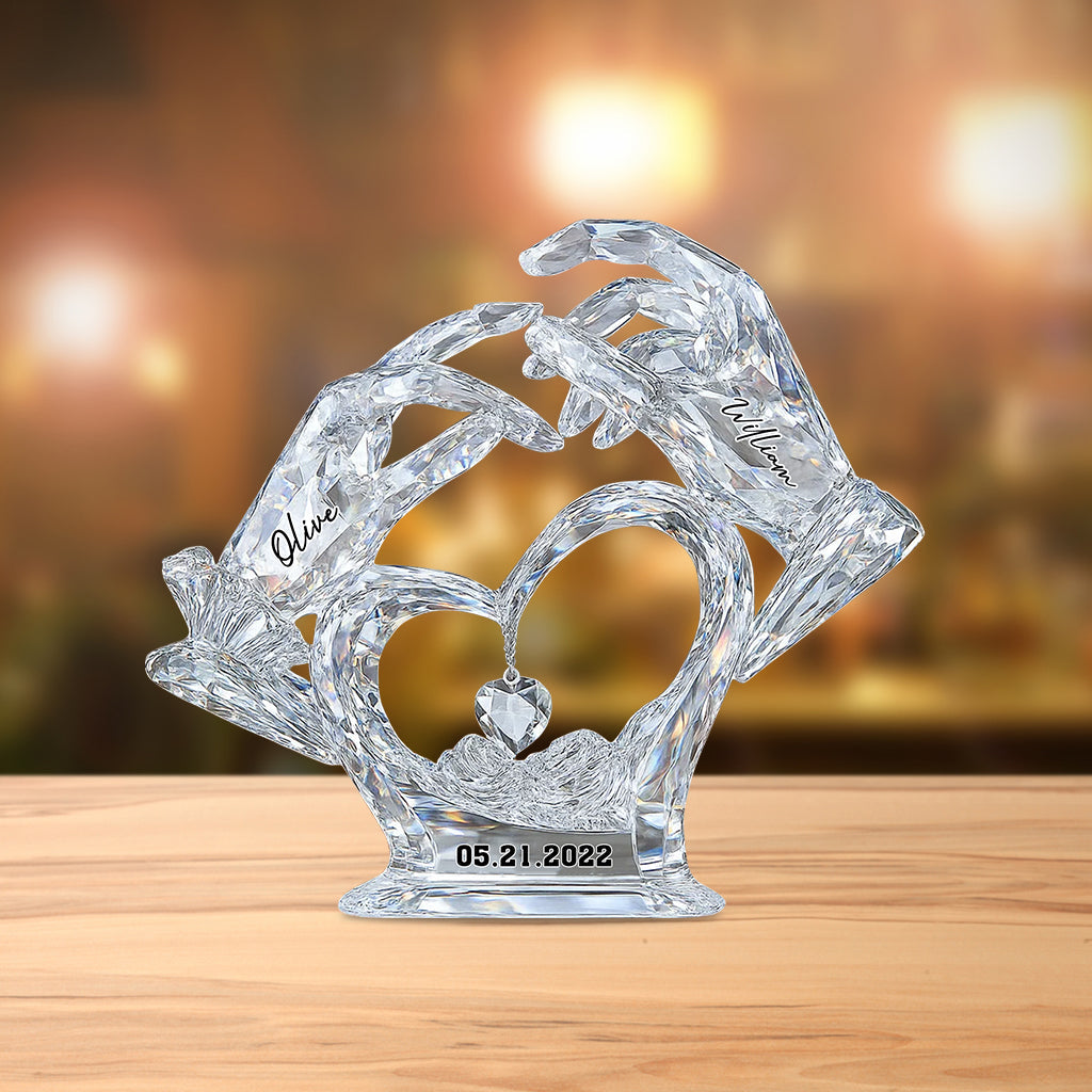 Anniversary Gifts - Personalized Couple Custom Shaped Acrylic Plaque