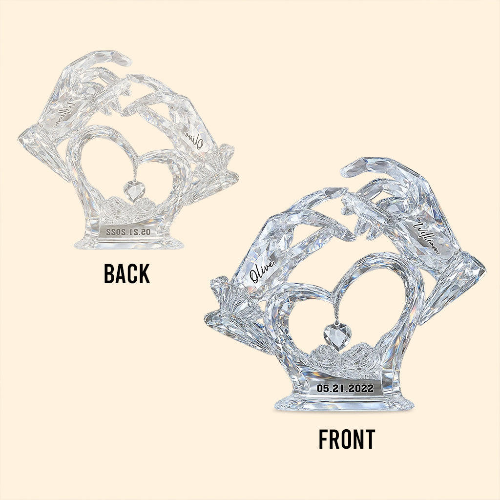 Anniversary Gifts - Personalized Couple Custom Shaped Acrylic Plaque