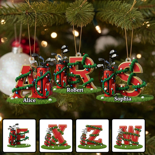 Erstes Weihnachtsgeschenk, Dekoration für Golfliebhaber – personalisierter Golf-Anhänger