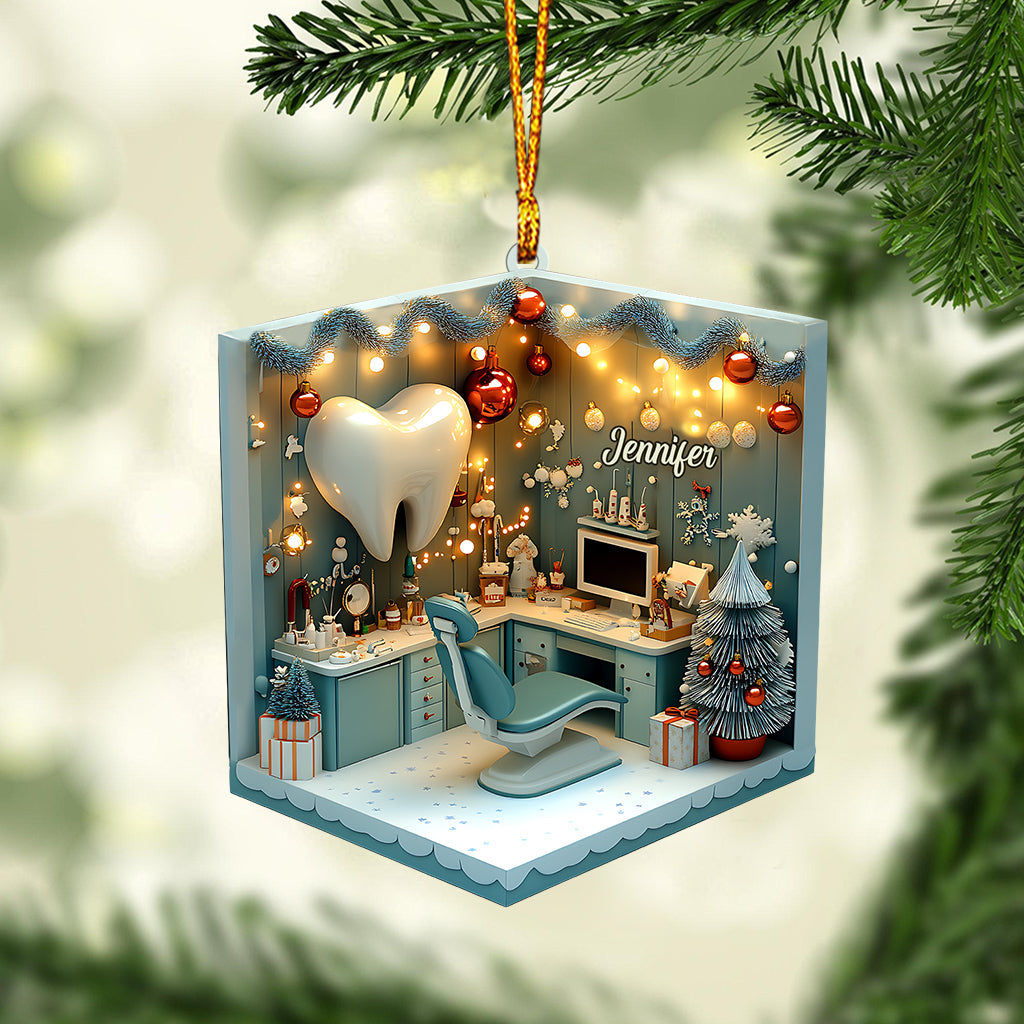 Dental Clinic - Personalized Dentist Ornament